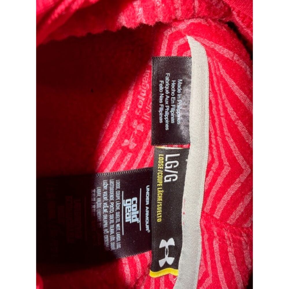 Under Armour ColdGear Fleece Hoodie – Women’s Large – Red - Picture 5 of 6